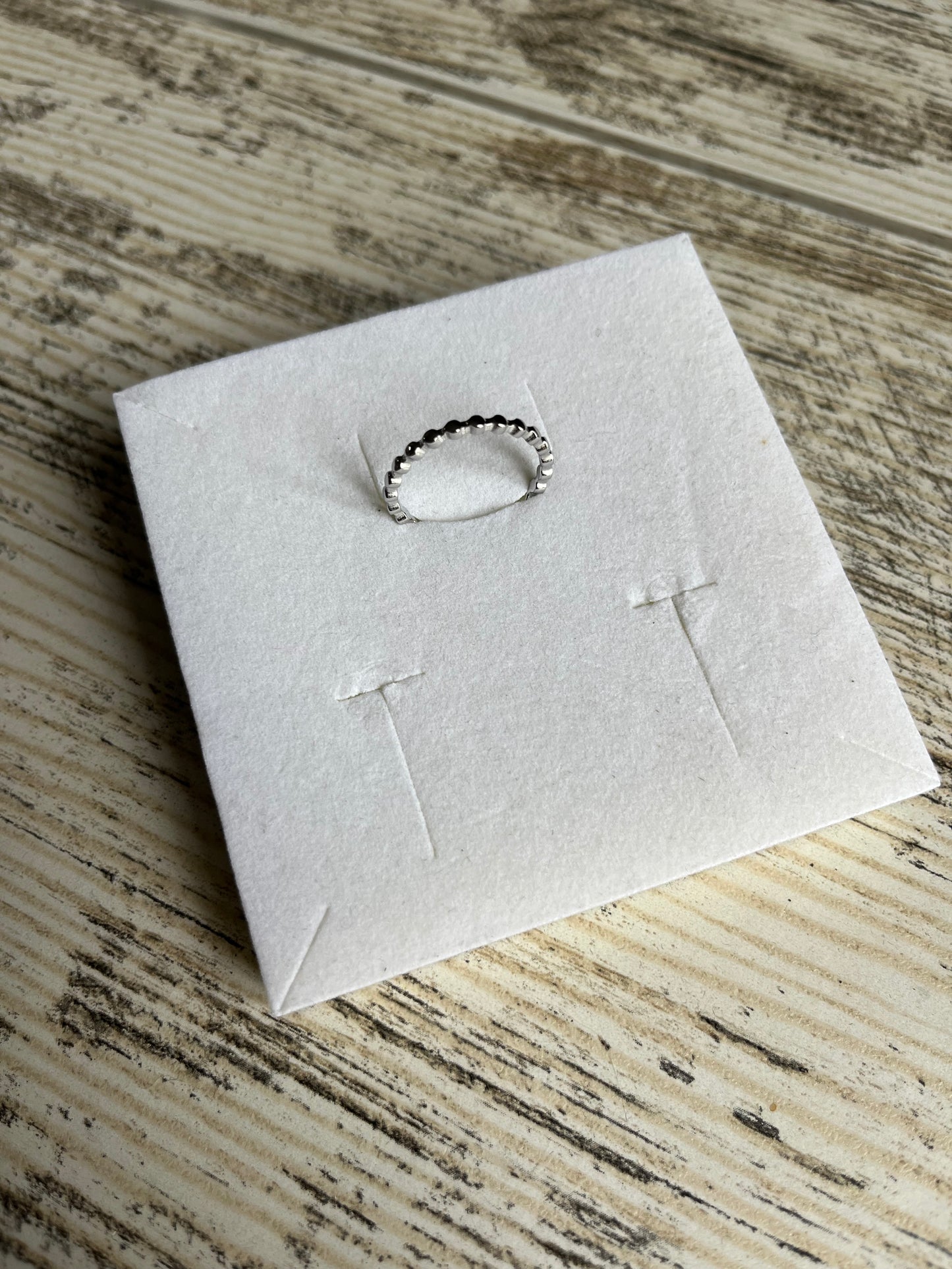 Bague fine argent en acier inoxydable