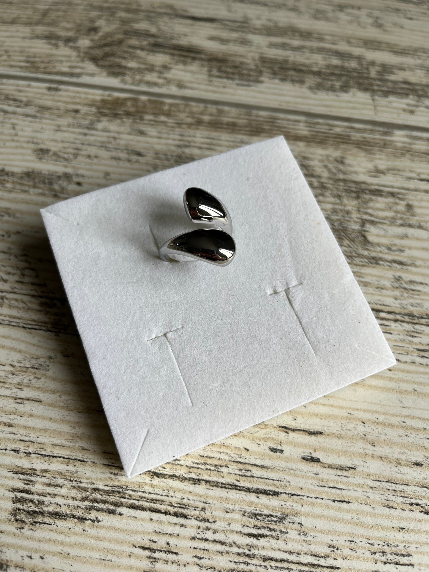 Bague en acier, inoxydable, couleur argent