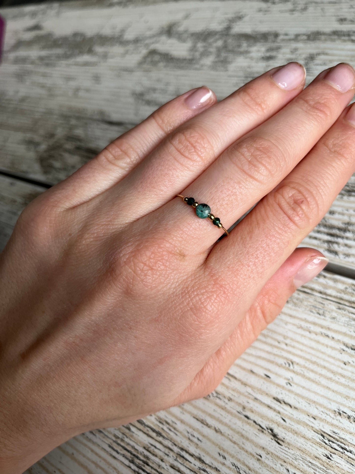 Bague en acier, inoxydable, portée, taille réglable