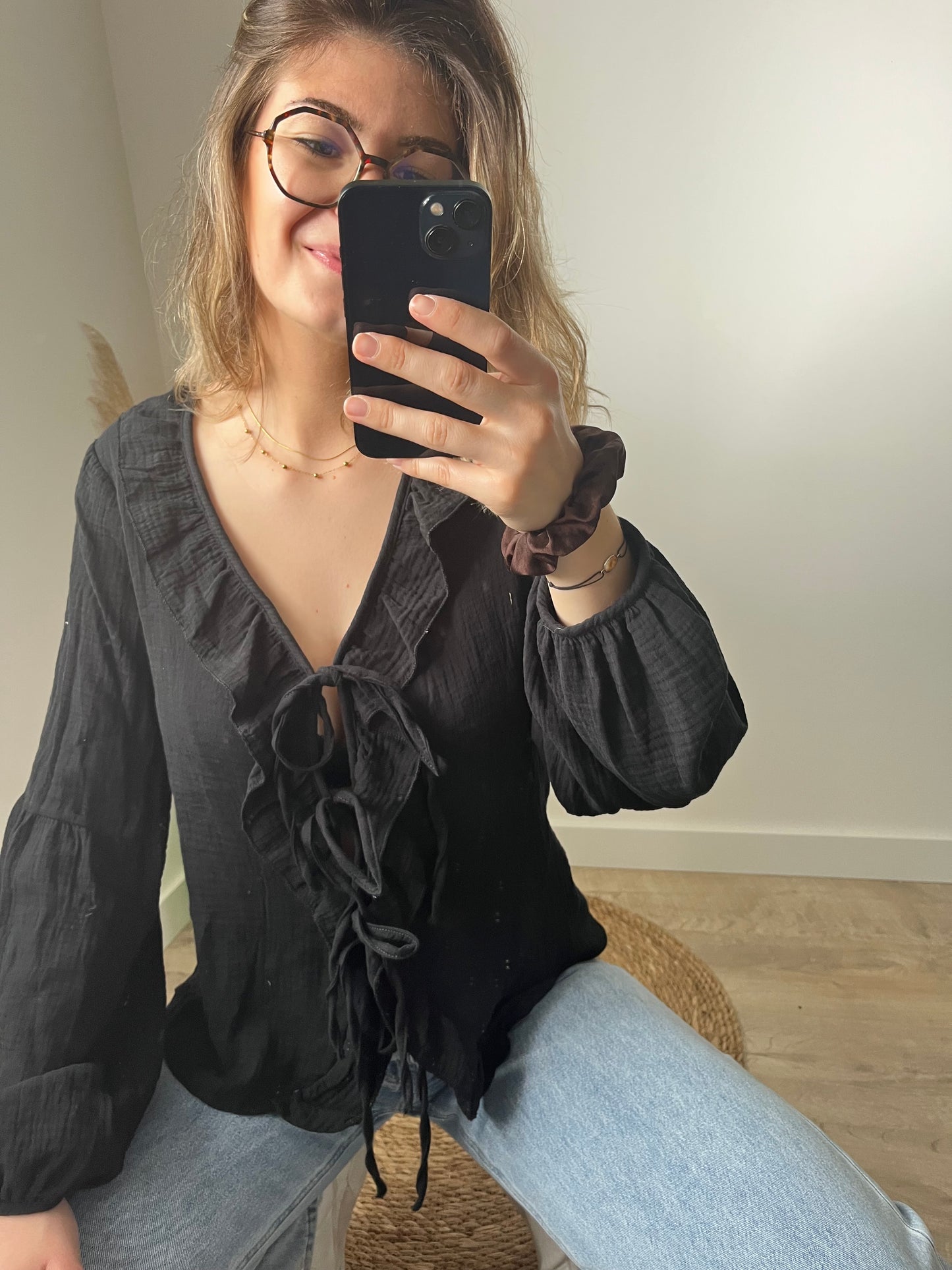 Manches bouffante, taille du 36 au 40 nœuds à nouer sur le devant