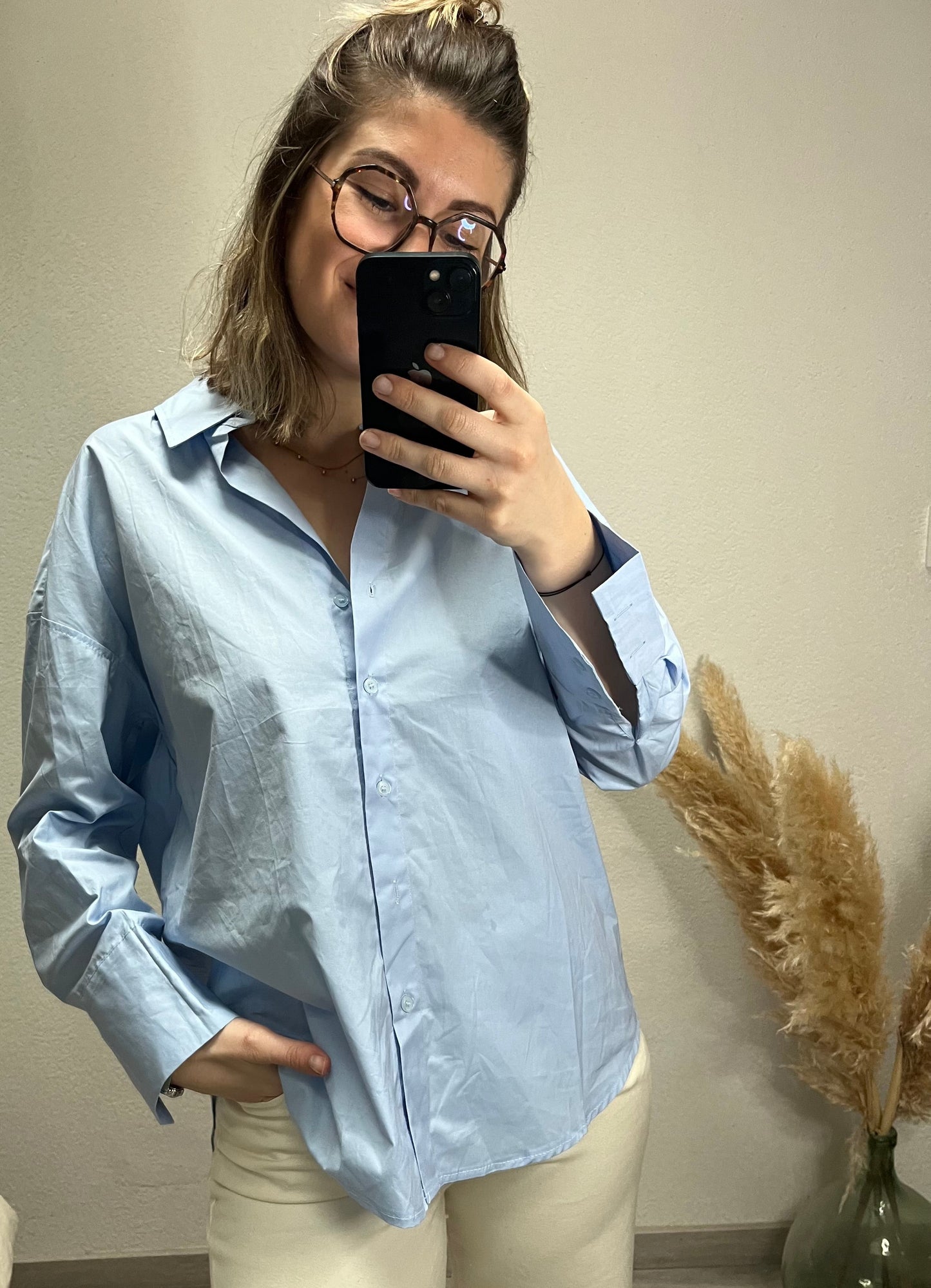 Très confortable, couleur bleu clair