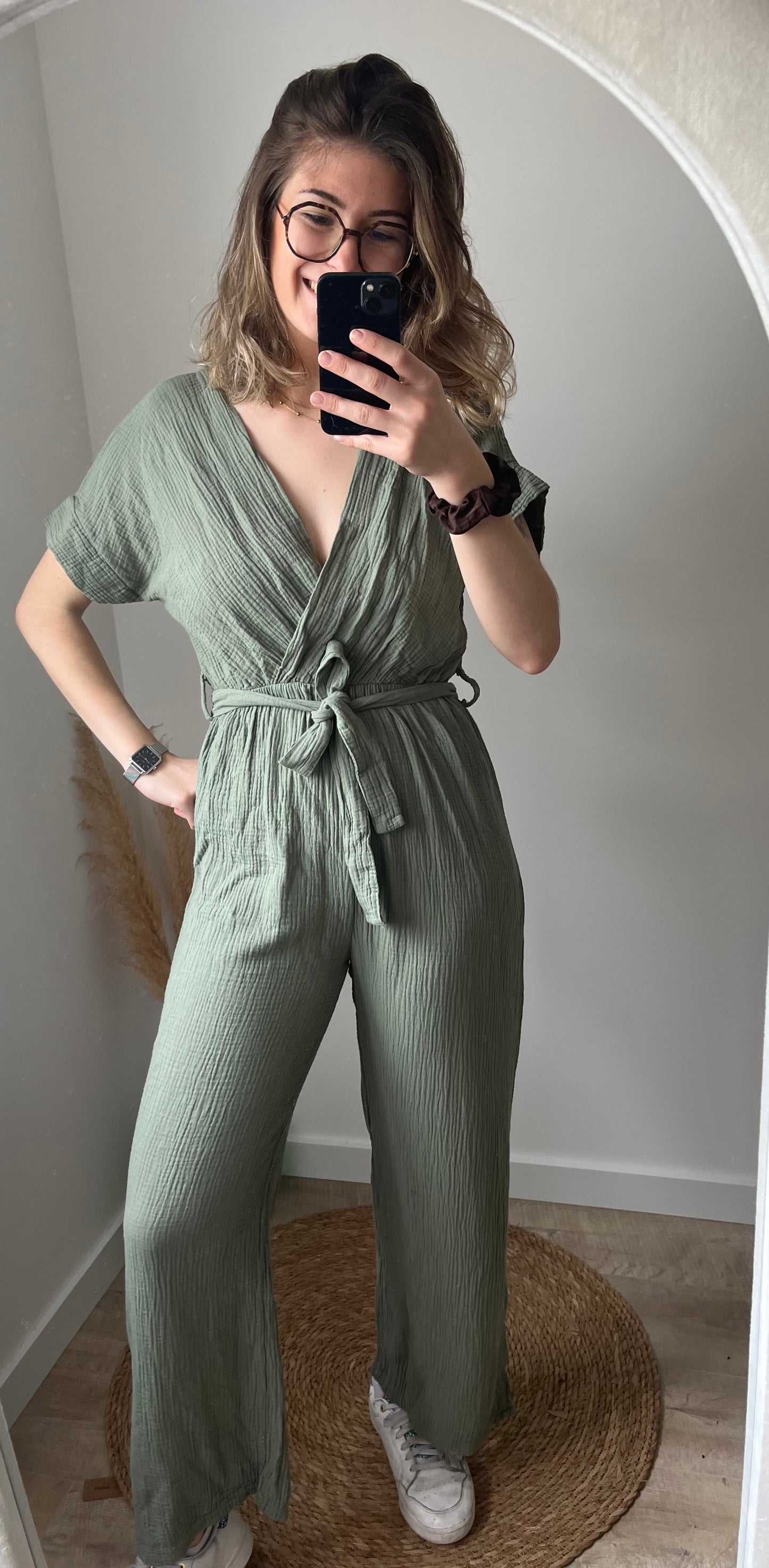 Ceinture à la taille extensible Manches courtes