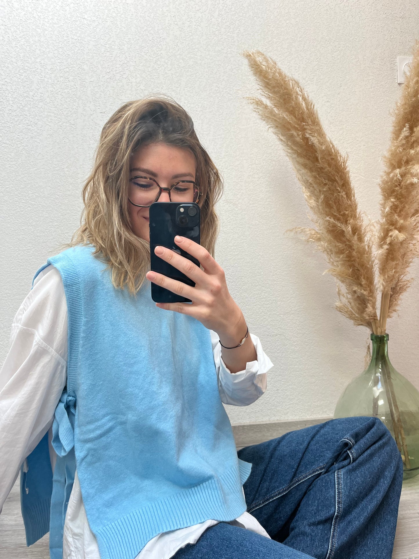Taille unique du 36 au 42 couleur bleu ciel très joli pour le printemps