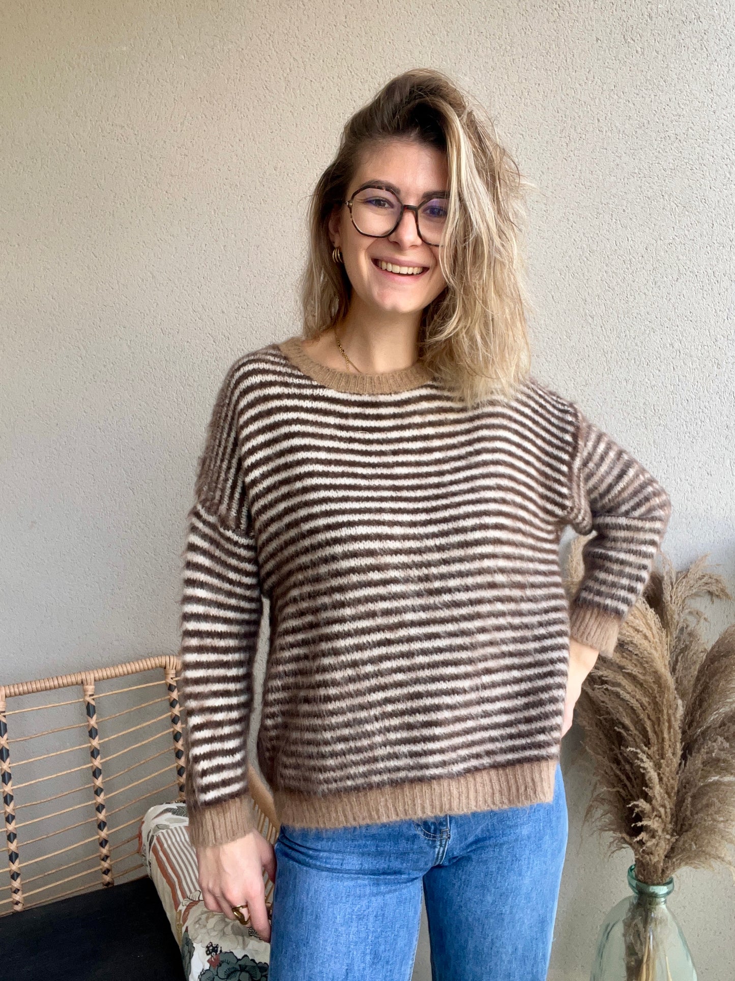 pull rayés très doux pour femme