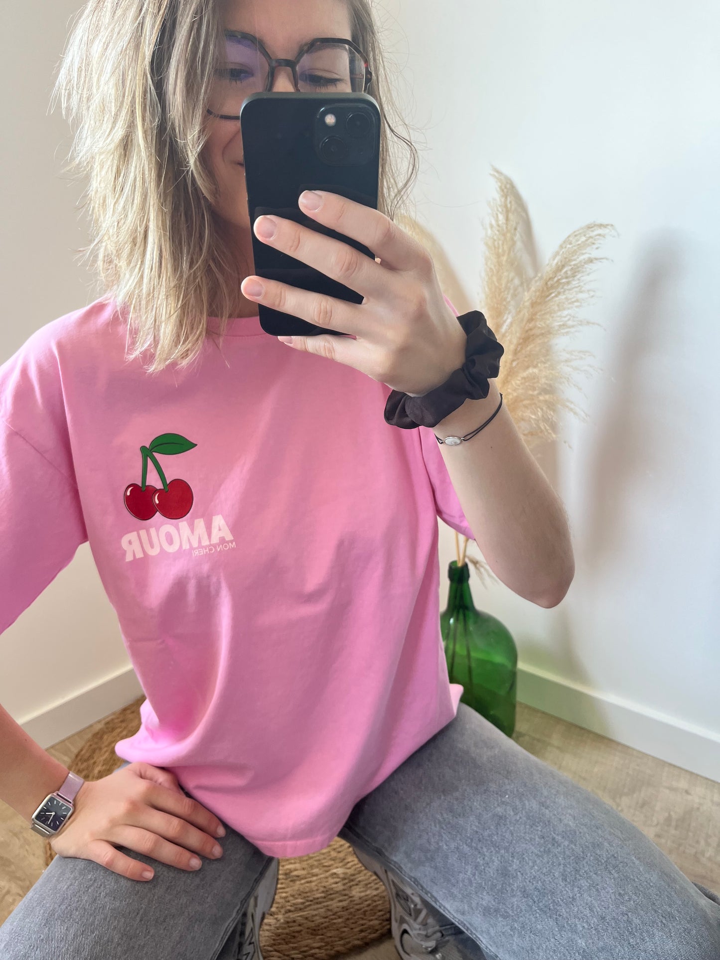 amour dans le dos rose taille unique