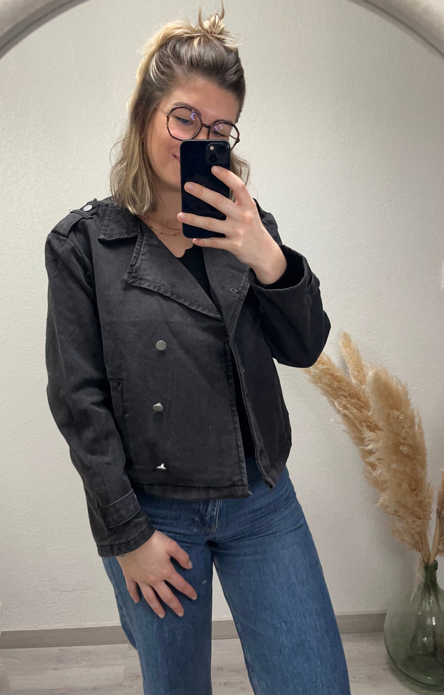 Veste ucia effet jean taille très bien