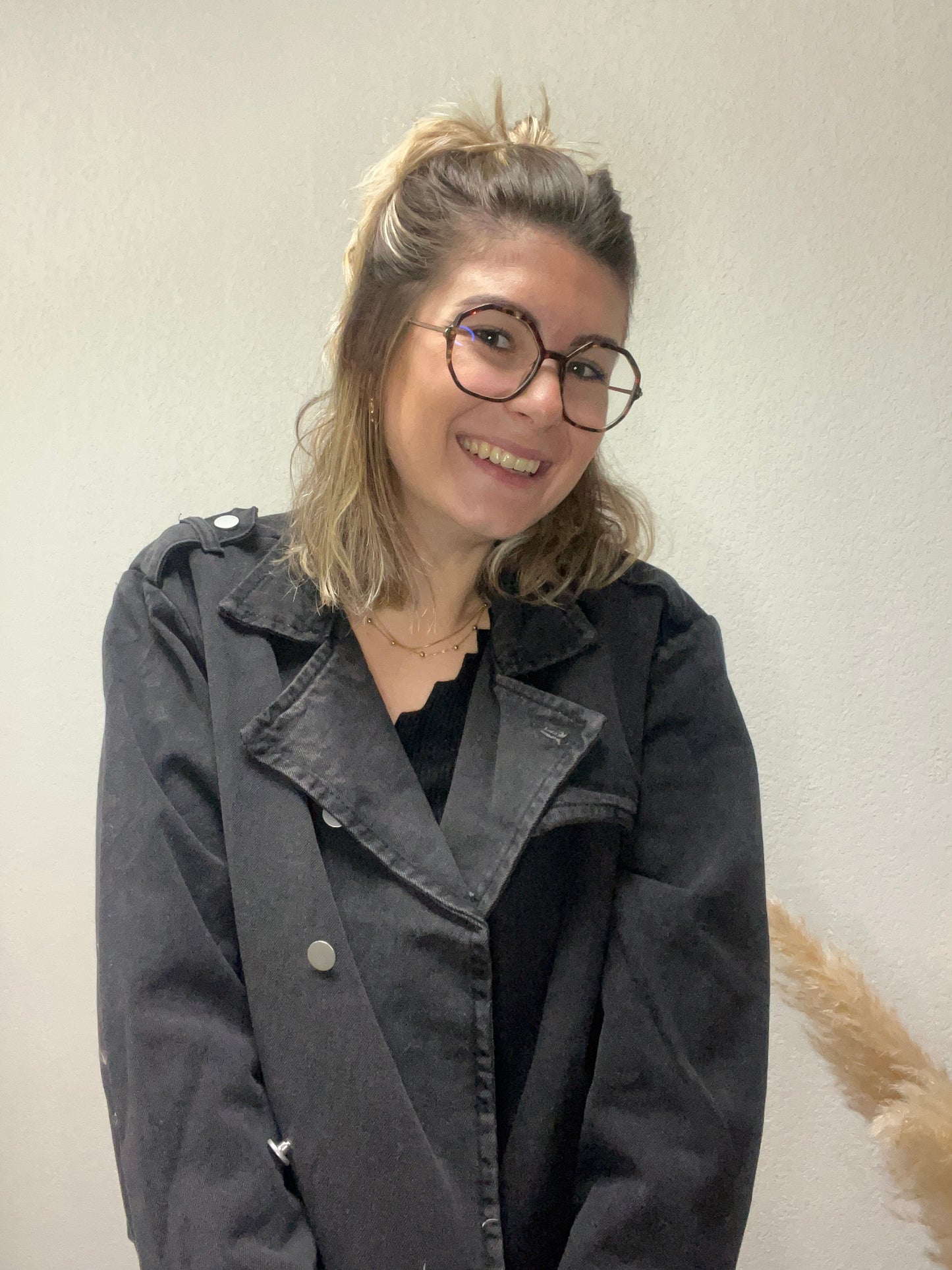 Veste Lucia avec bouton sur le devant effet jean