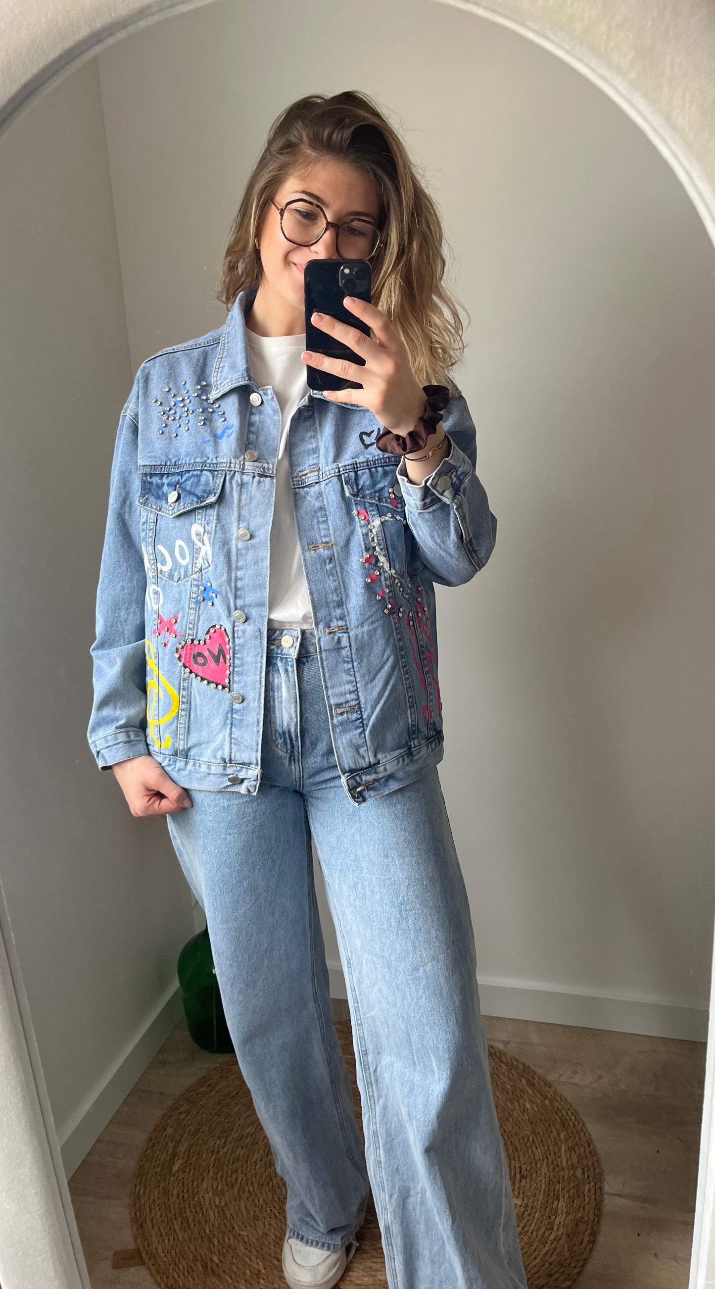 Veste en jean taille unique. Stacy