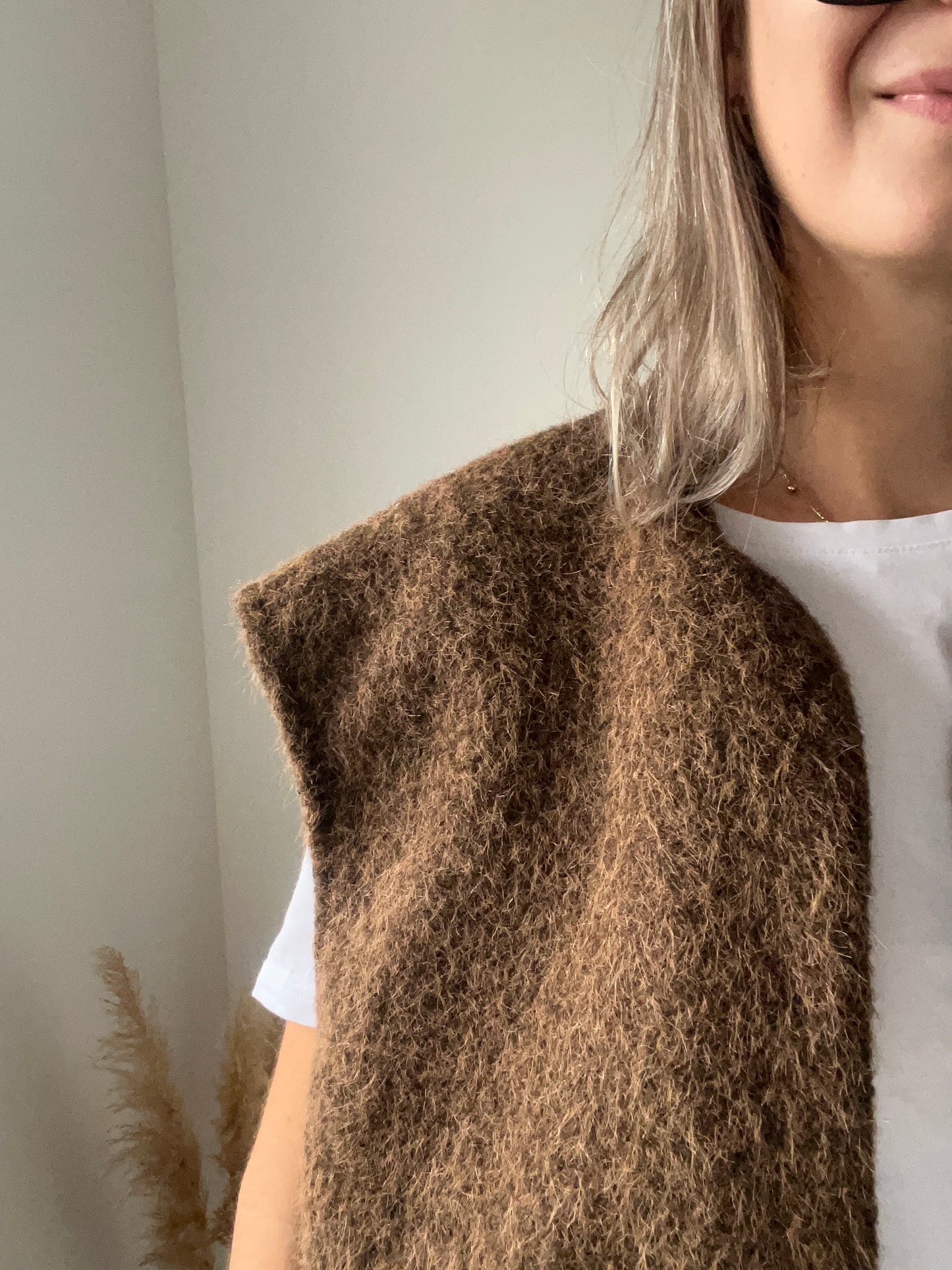 Veste sans manches hyper douce avec poches sur le côté