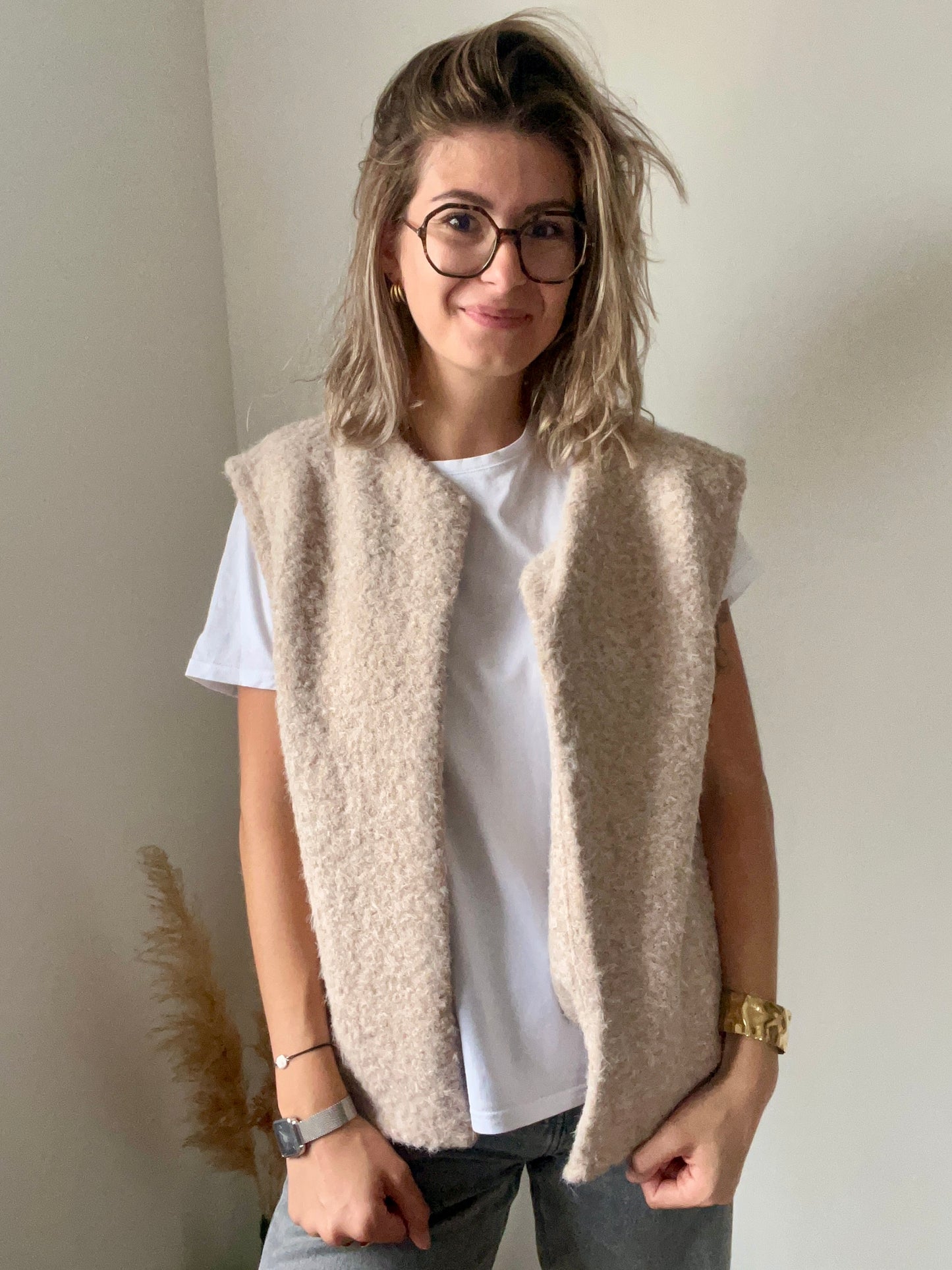 Veste beige, hyper douce pour femmes