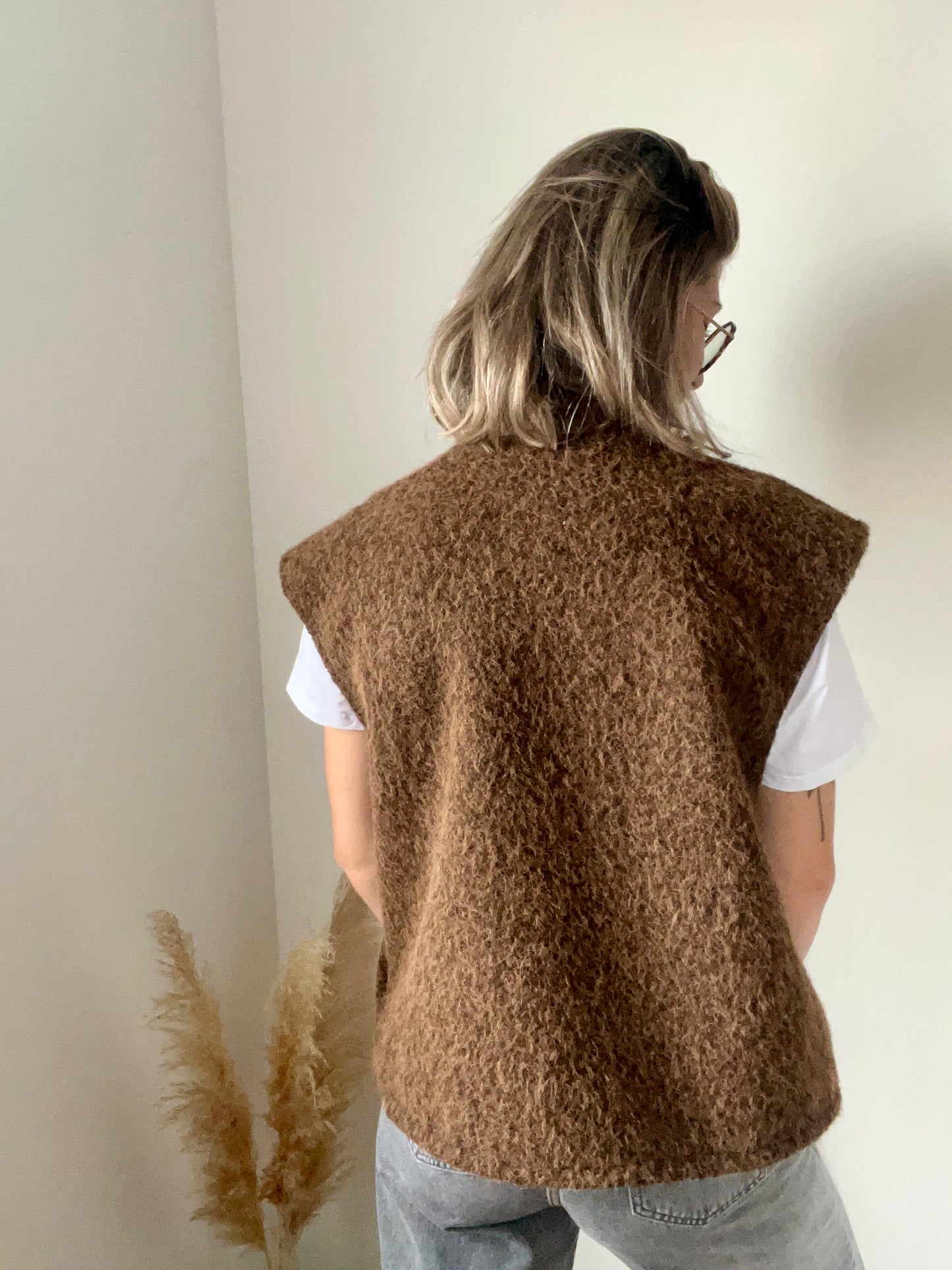 Veste hyper douce et confortable, pour femmes de couleur marron