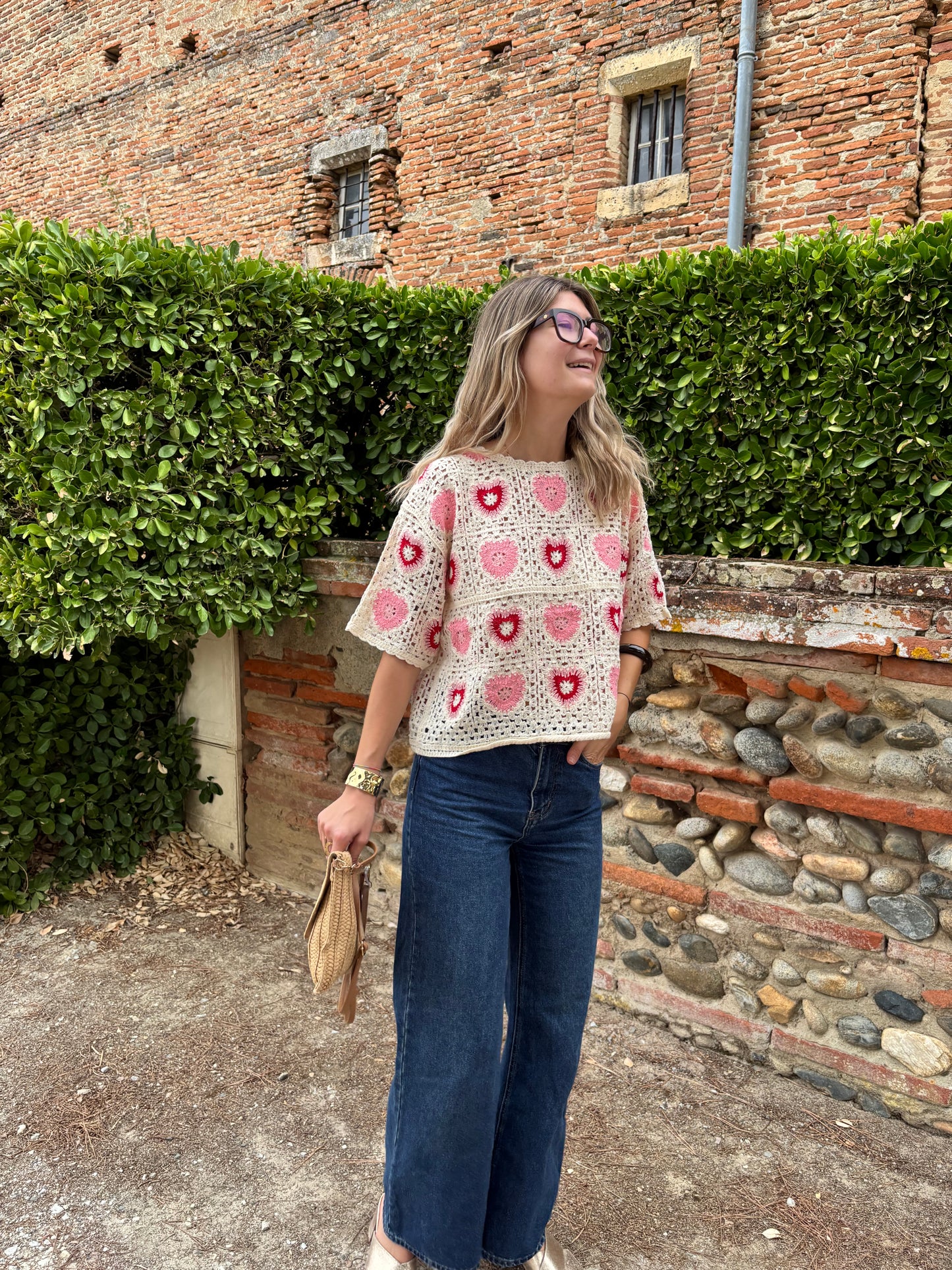 t-shirt pour femme motifs crochets tendance et indemodable