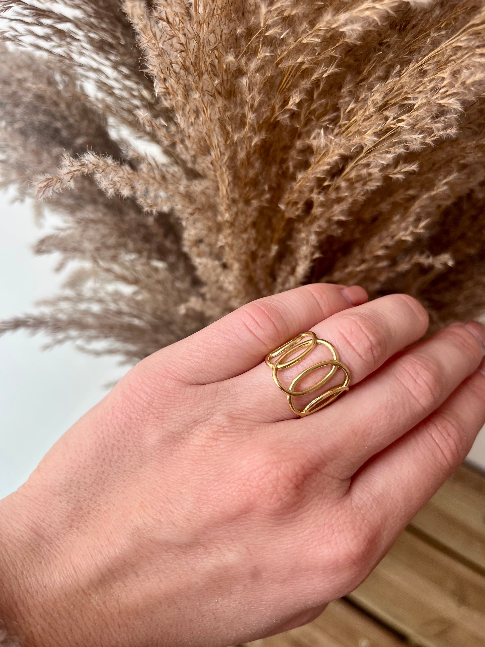 Bague pour femme , tendance réglable en acier, inoxydable résiste à l’eau