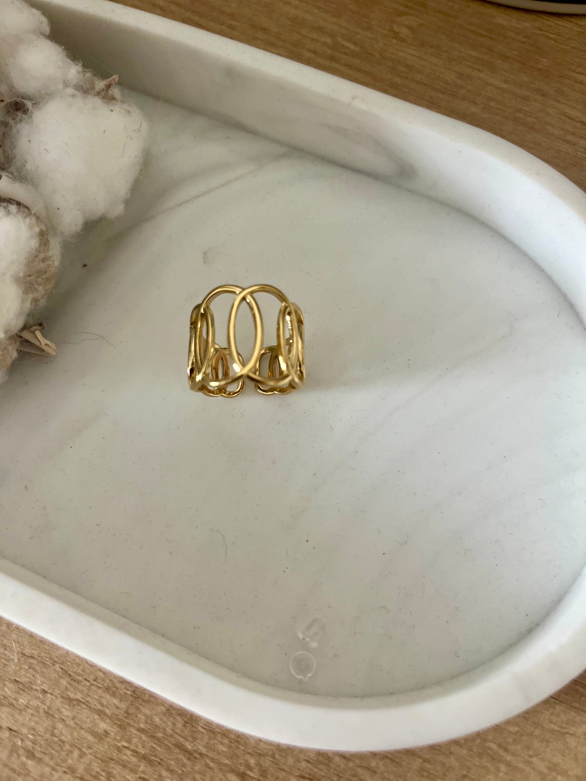 Bague, tendance réglable pour femmes, 100 % en acier inoxydable