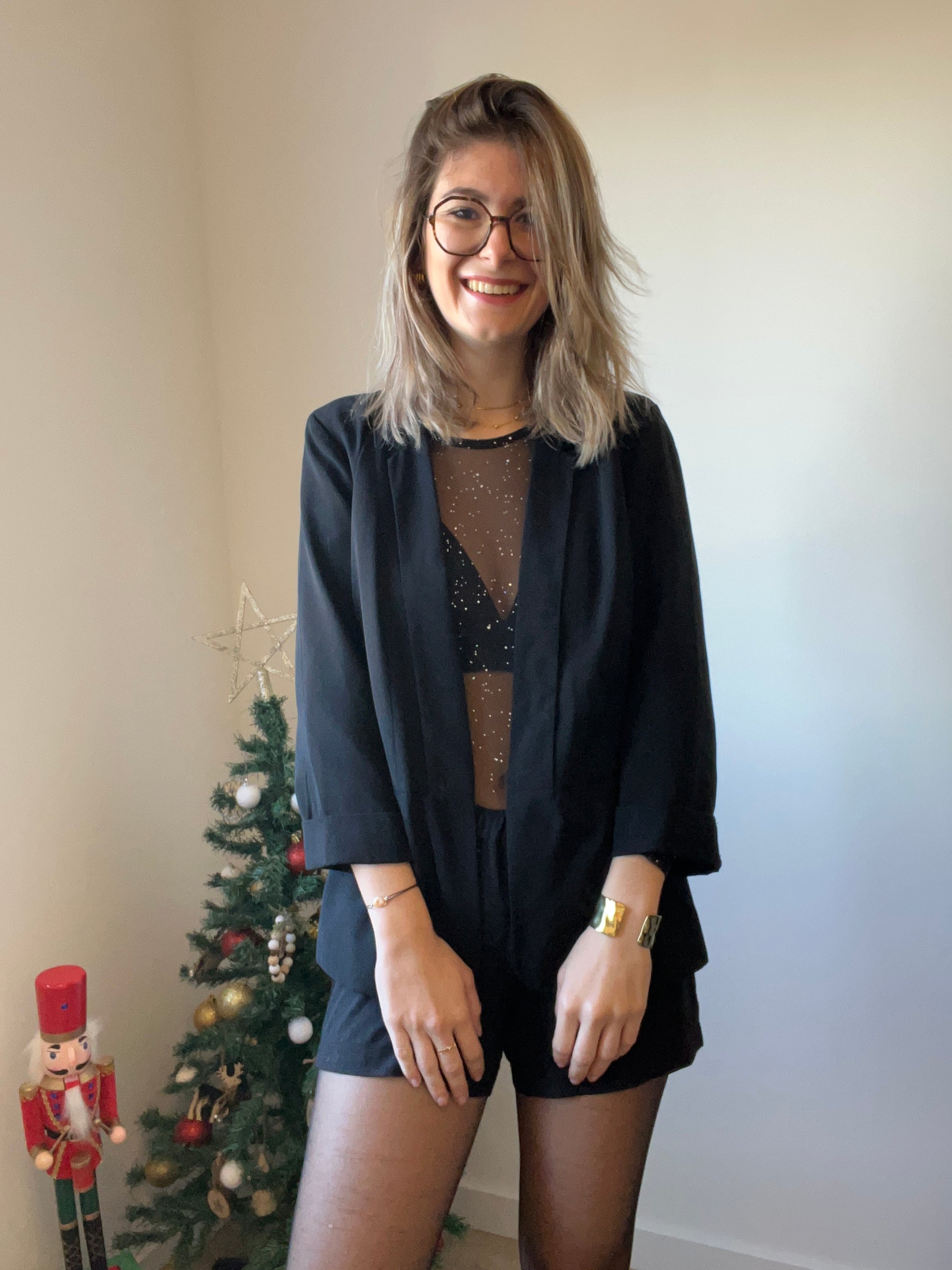 Idée de look, possible avec le body Romane pour un look plus chic et habillé