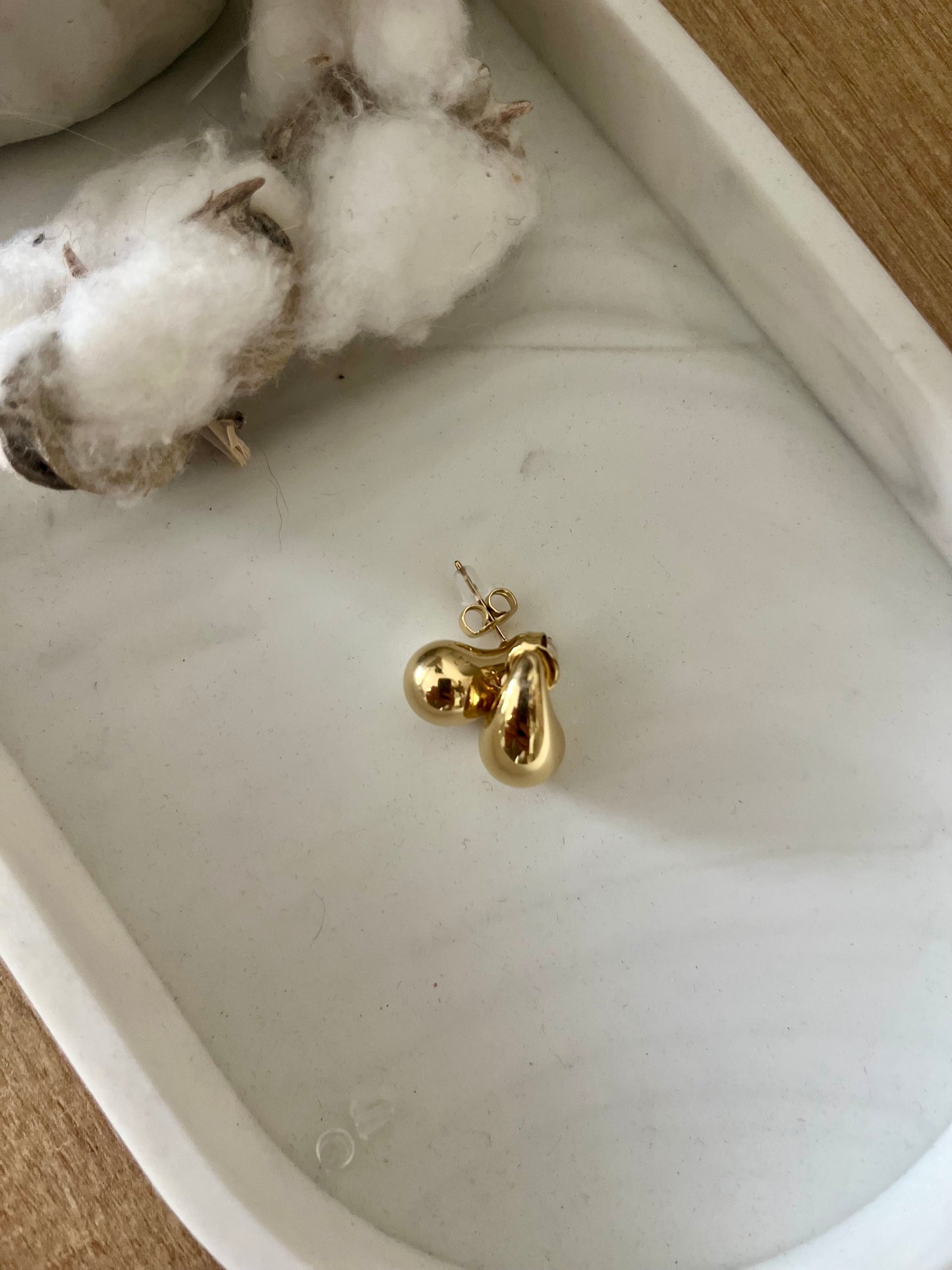 boucle d’oreille en forme de goutte en acier inoxydable 