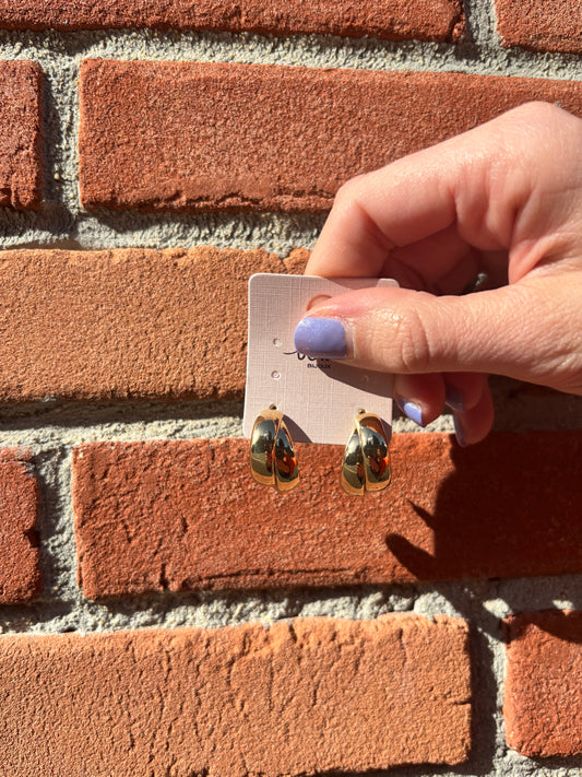 Boucles d’oreilles à inoxydable pour femme, hypertension, résiste à l’eau, ne noircit pas couleur or