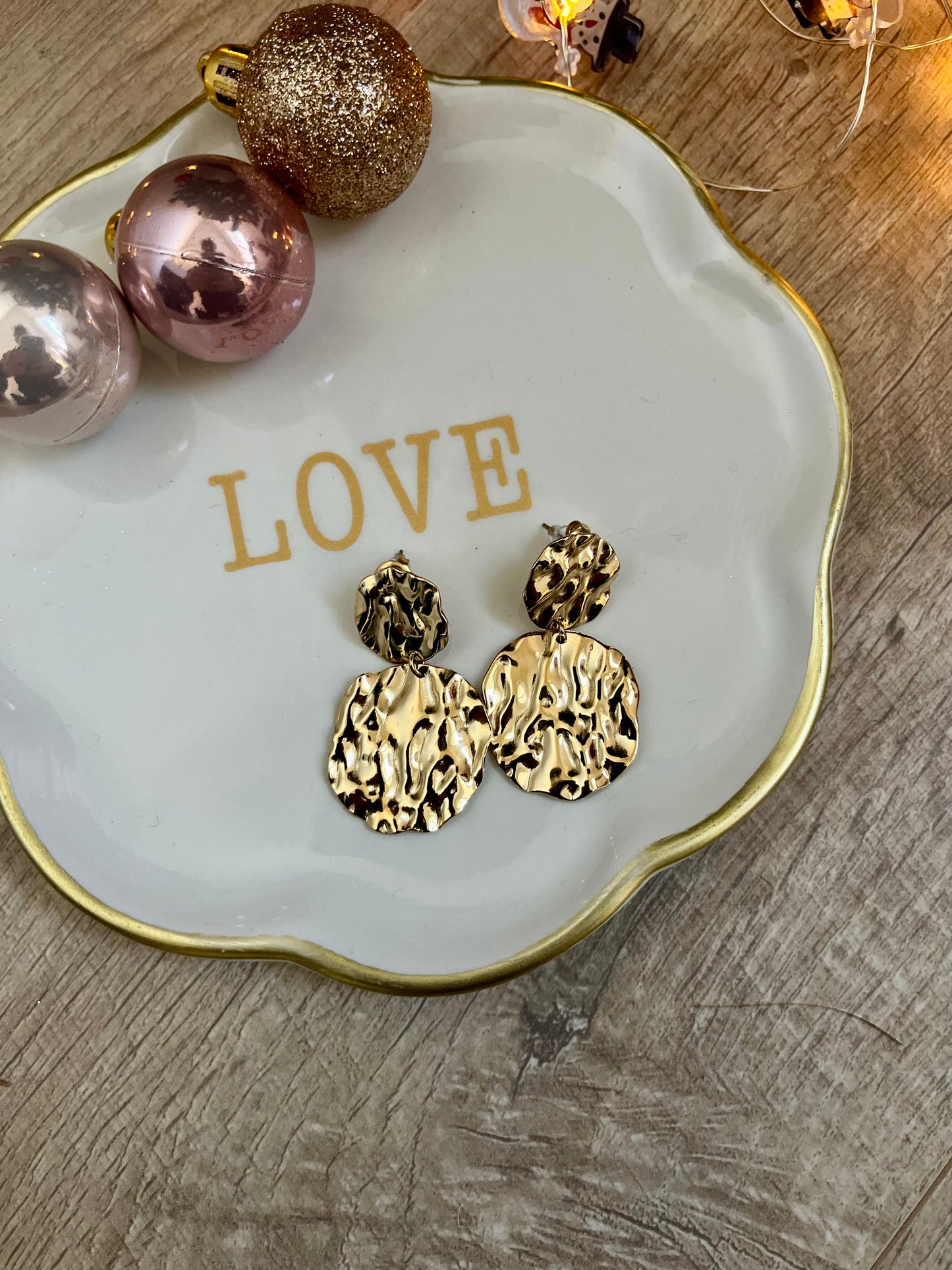 Boucle Eva de couleur or en acier inoxydable, ne rouille pas ne noircit pas