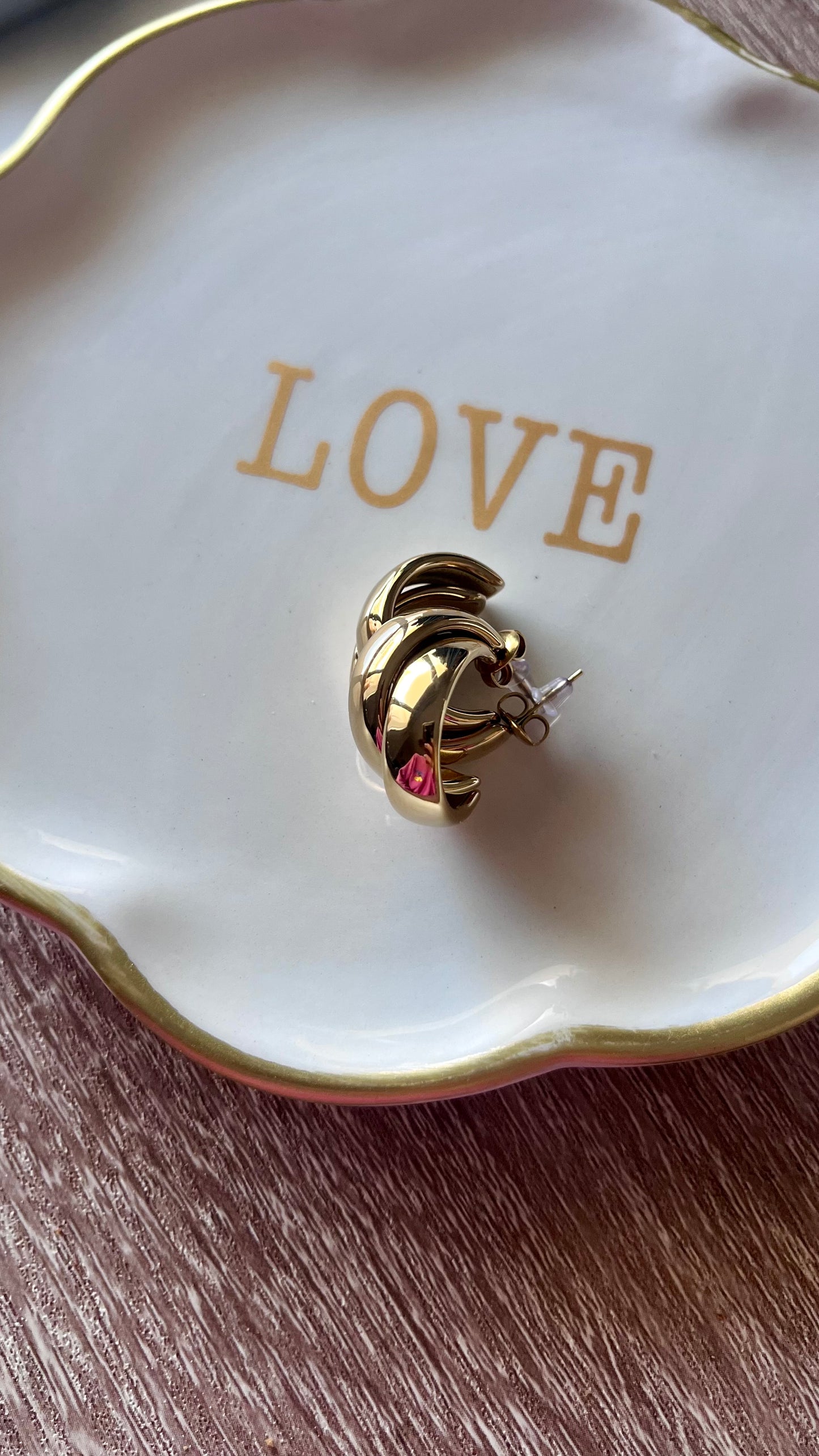 Boucles d’oreilles tendance pour femme en acier inoxydable, finition brillante, style chic et minimaliste