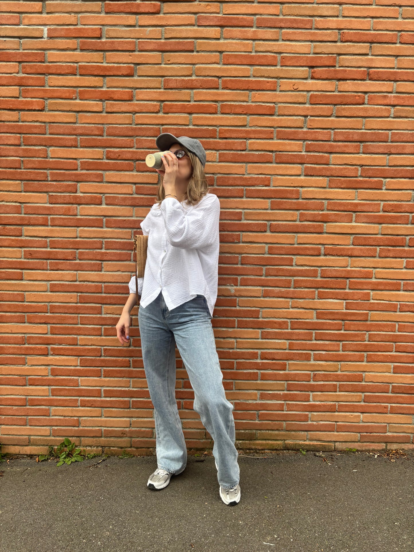 Casquette grise femme en coton avec taille réglable tendance