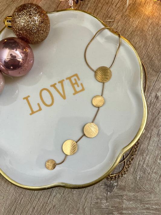 Collier iris de couleur or pour femme 