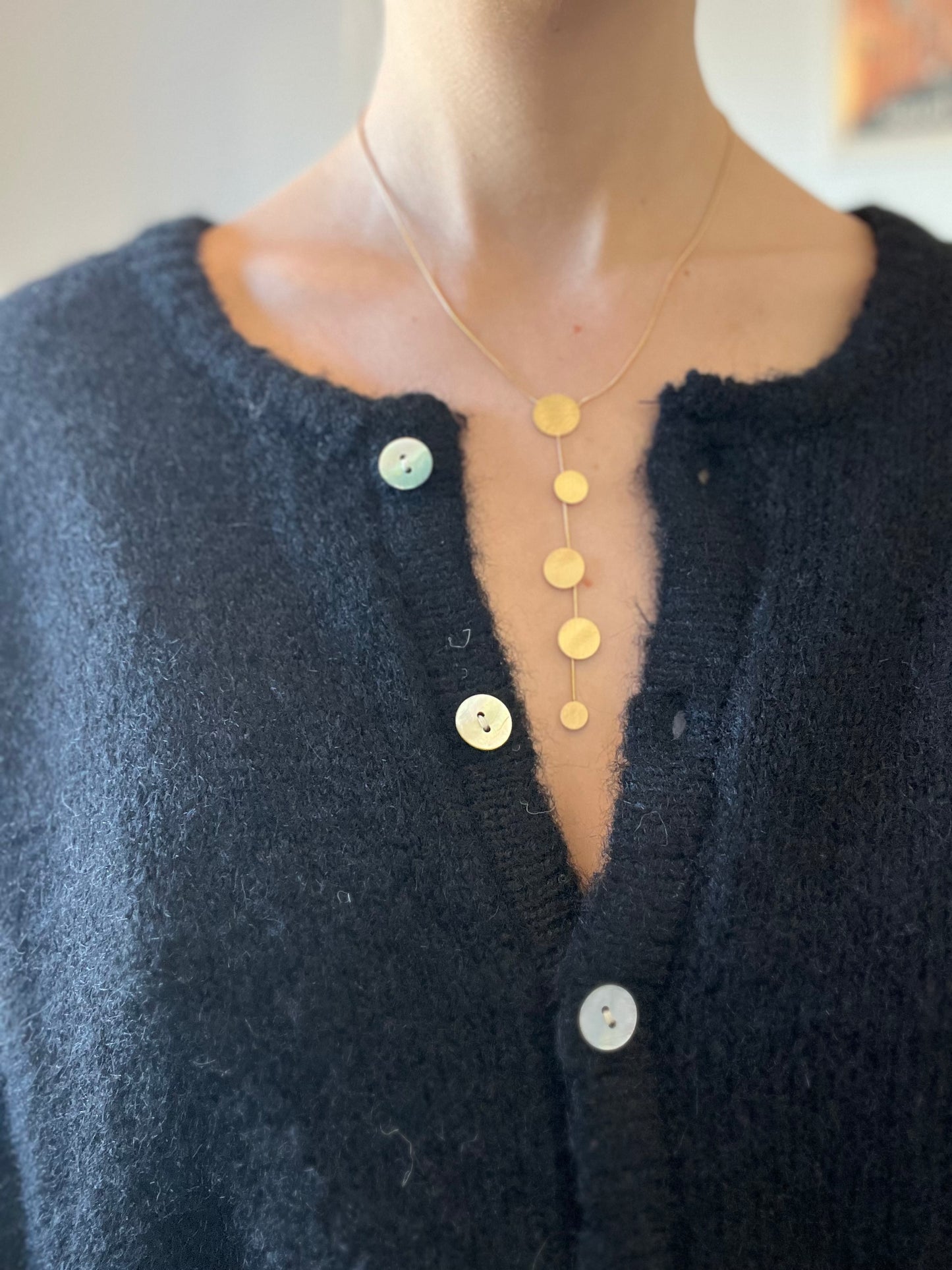Collier iris pour femmes et adolescente en acier  inoxydable
