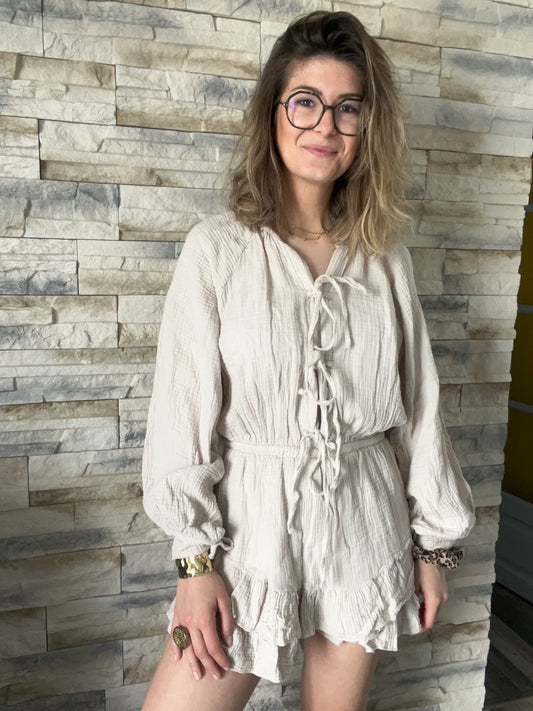 En taille unique et gaz de coton, hyper agréable et fluide pour l’été
