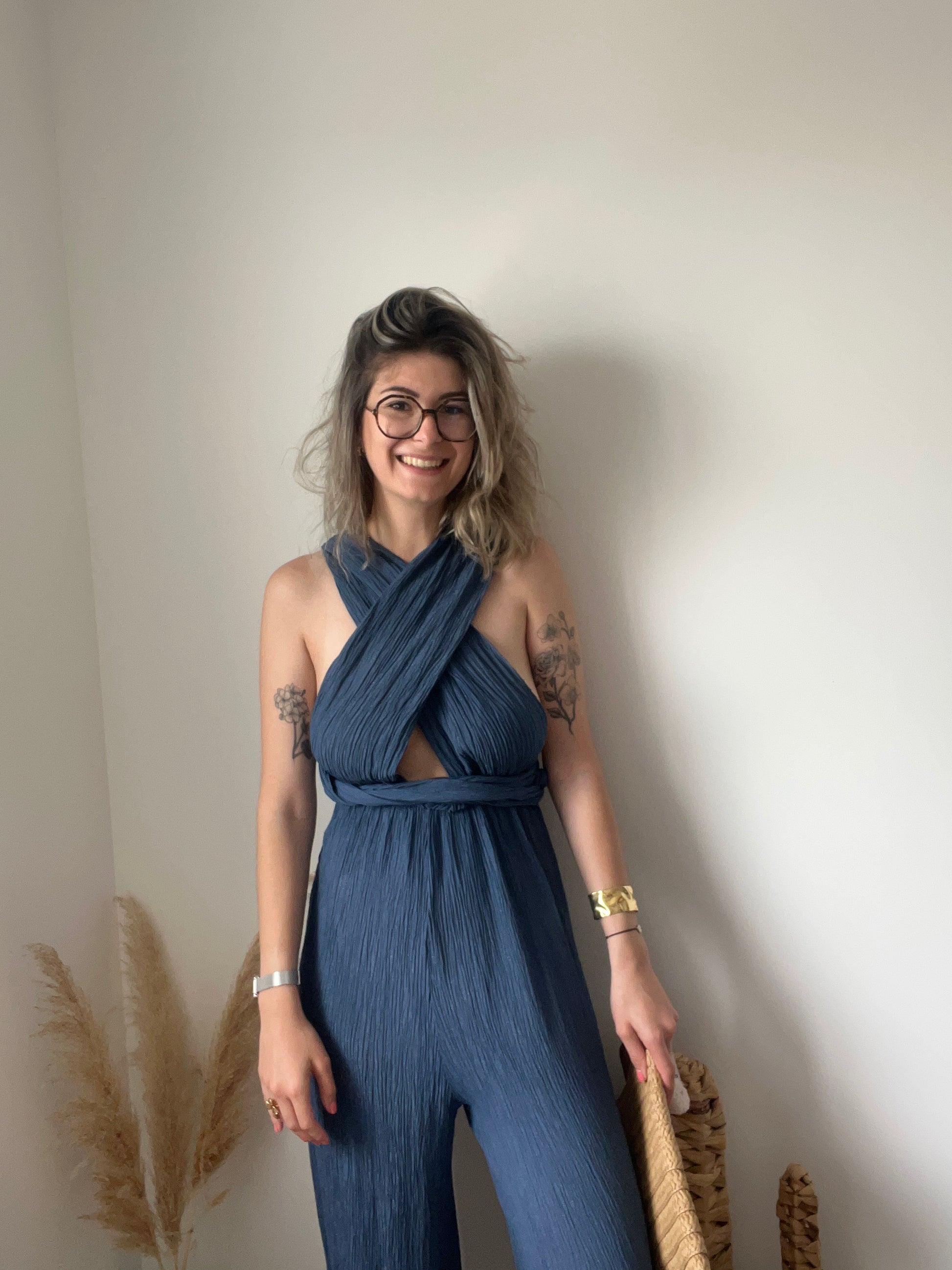 pantalon fluide, bretelles magnables 