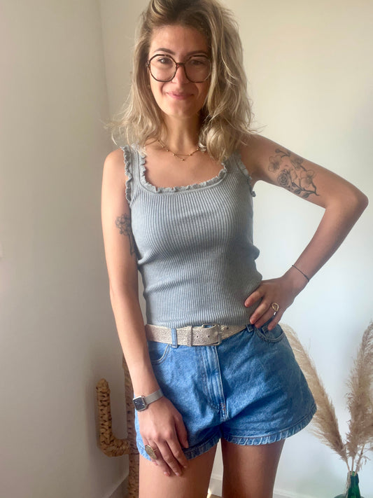 en viscose effet maille 