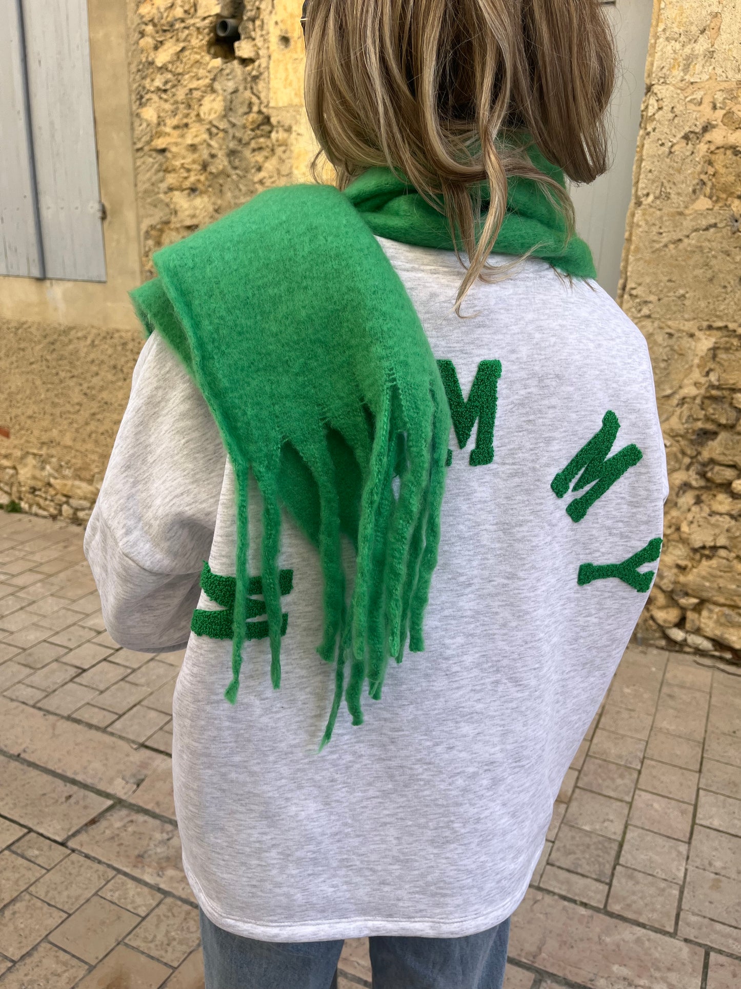 Echarpe pour femme et adolescente de couleur vert 
