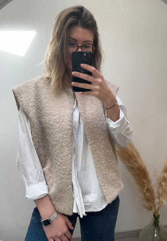 Gilet alba couleur vanille très doux 
