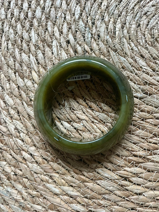 Jonc de couleur vert pour femmes carrée