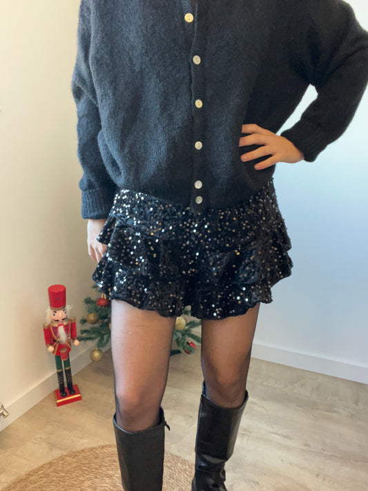 Short à paillettes pour femme avec 2 doublures non transparent hyper agréable a porter 