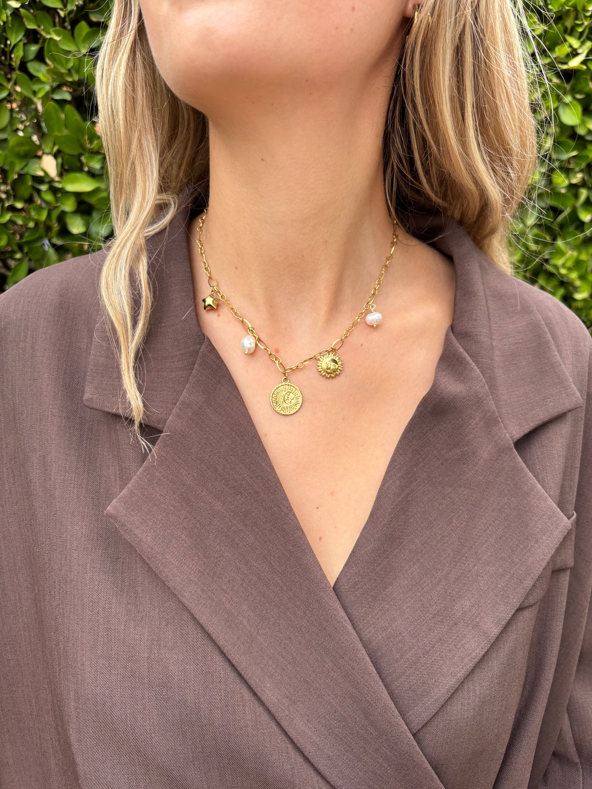 collier pour femme tendance en acier inoxydable 