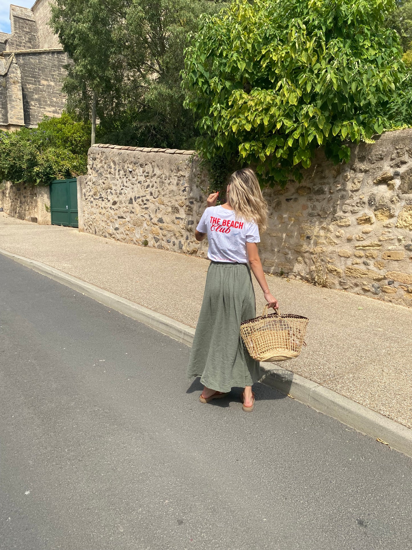 jupe longue pour femme et adolescente idéal pour une journée ensoleillée de couleur kaki