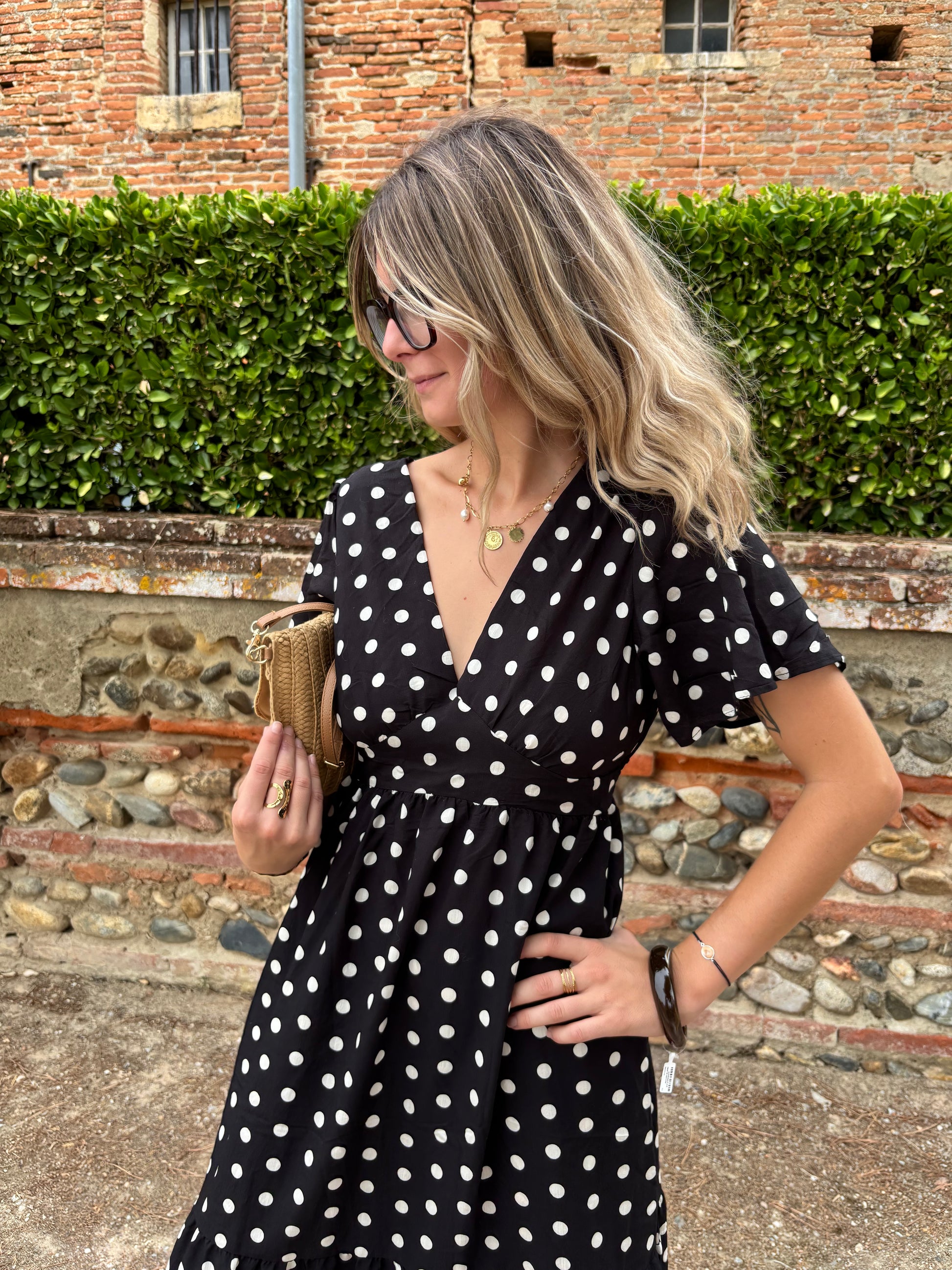 robe a pois pour femme longue tres elegante et intemporelle