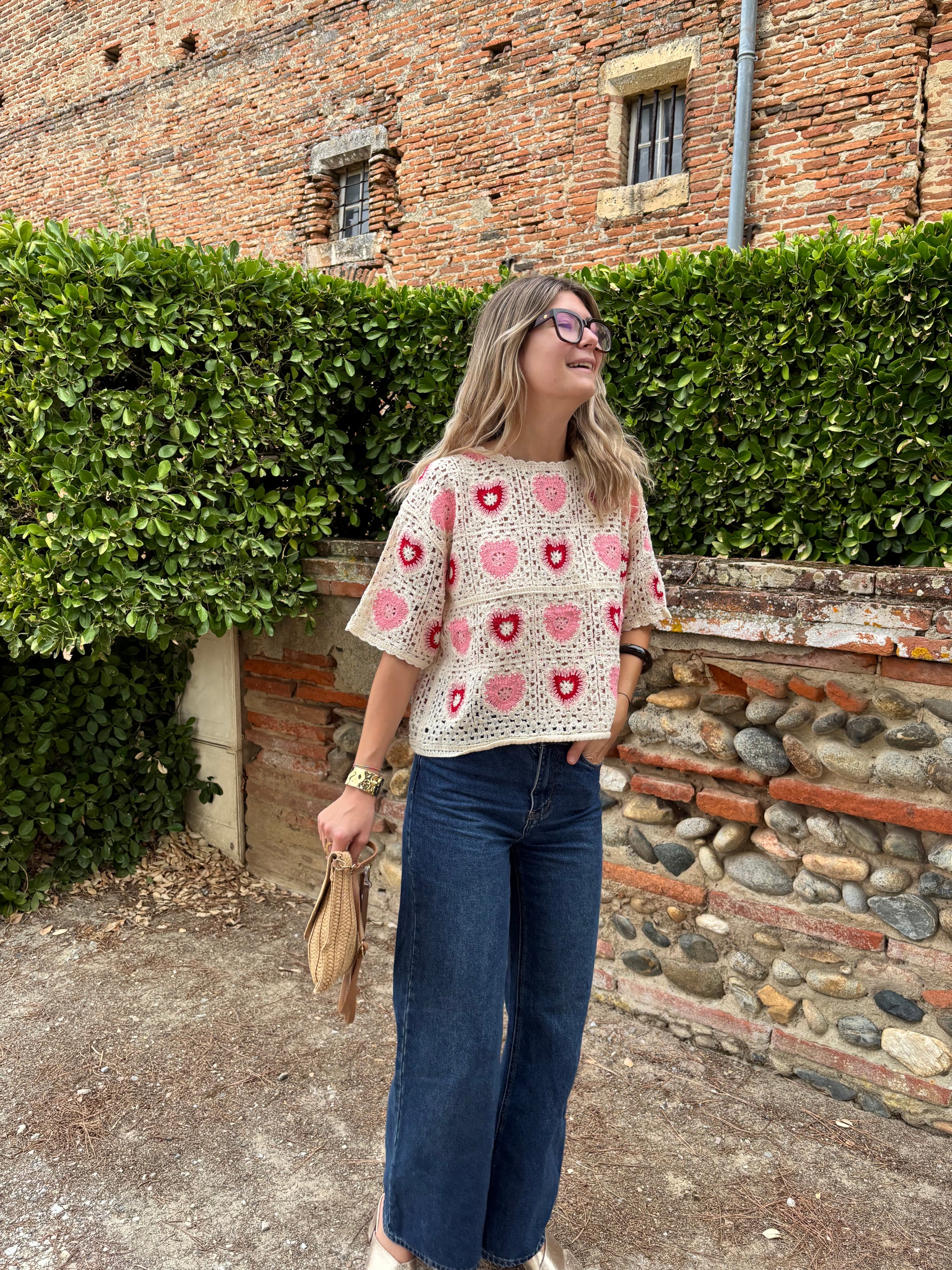 t-shirt pour femme motifs crochets tendance et indemodable