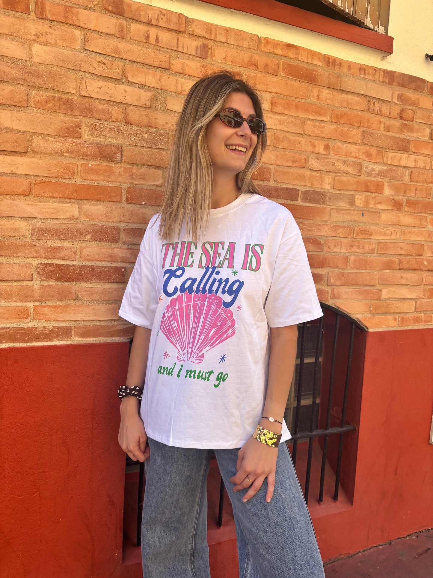 tshirt imprimé sur le devant 100% en coton manche courte hyper agreable a porter et hyper tendance